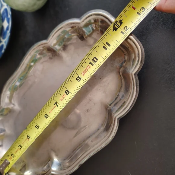 Scalloped Silver Serving Tray - Picture 3 of 6